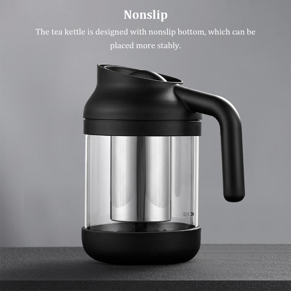 Alat Penyeduh Teh Kaca Tahan Panas Sealed Washable Nonslip Refillable Stainless Steel Kitchen Coffee Maker Kettle