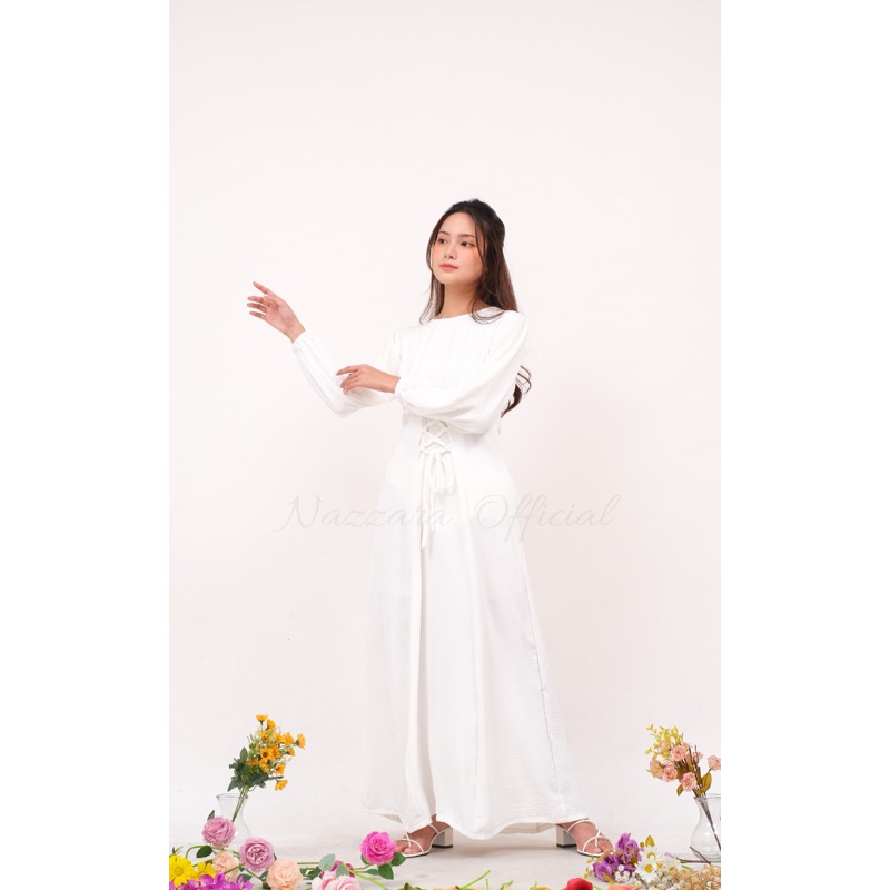 𝐏𝐆𝐌𝐓 • ROSETTA DRESS CRINKLE AIRFLOW TALI KEPANG GAMIS WANITA