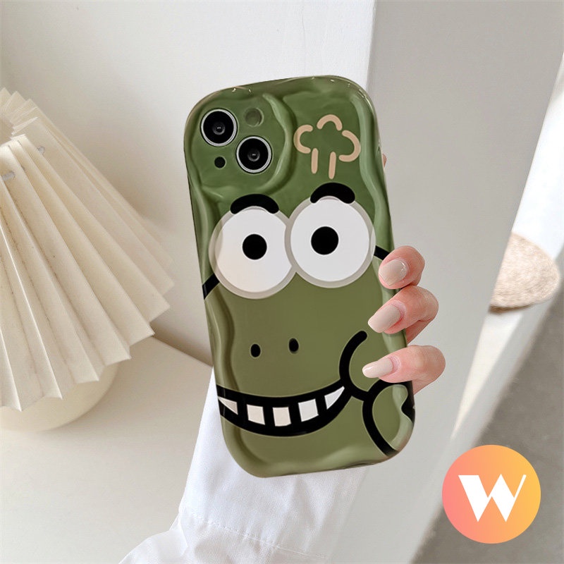 IPHONE Monster Kecil Baru 3D Wavy Curved Edge Soft Tpu Lovers Cover Kompatibel Untuk Iphone7 8 Plus 6s 6x XS Max SE 2020 11 12 13 14 Pro Max XR Pasangan Kartun Lucu Cute Frog Case