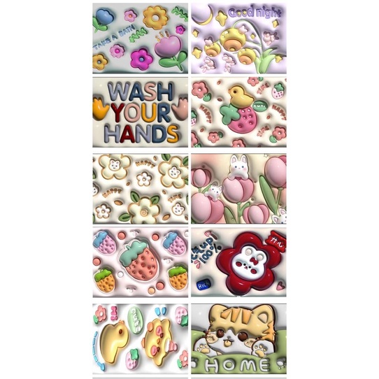 BOP KESET KAKI 3D DIATOMITE PERSEGI MOTIF GAMBAR 3 DIMENSI ALAS LAP KAKI KAMAR MANDI DAPUR ANTI BAU DOORMAT ANTI SLIP KARPET ALAS LANTAI WC