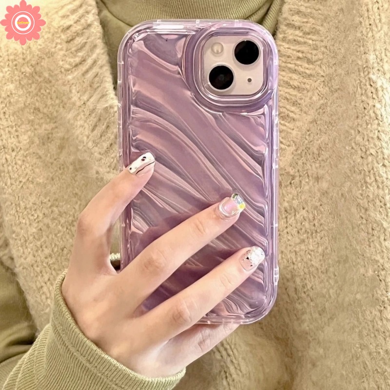 Casing Ponsel Kartu Laser Mewah Simple Mempesona Kompatibel Untuk IPhone 7Plus XR 11 14 13 12 Pro MAX 6 6S 7 8 Plus X XS MAX SE 2020 Kreatif Pola Korgasi Stereo 3D Soft Cover