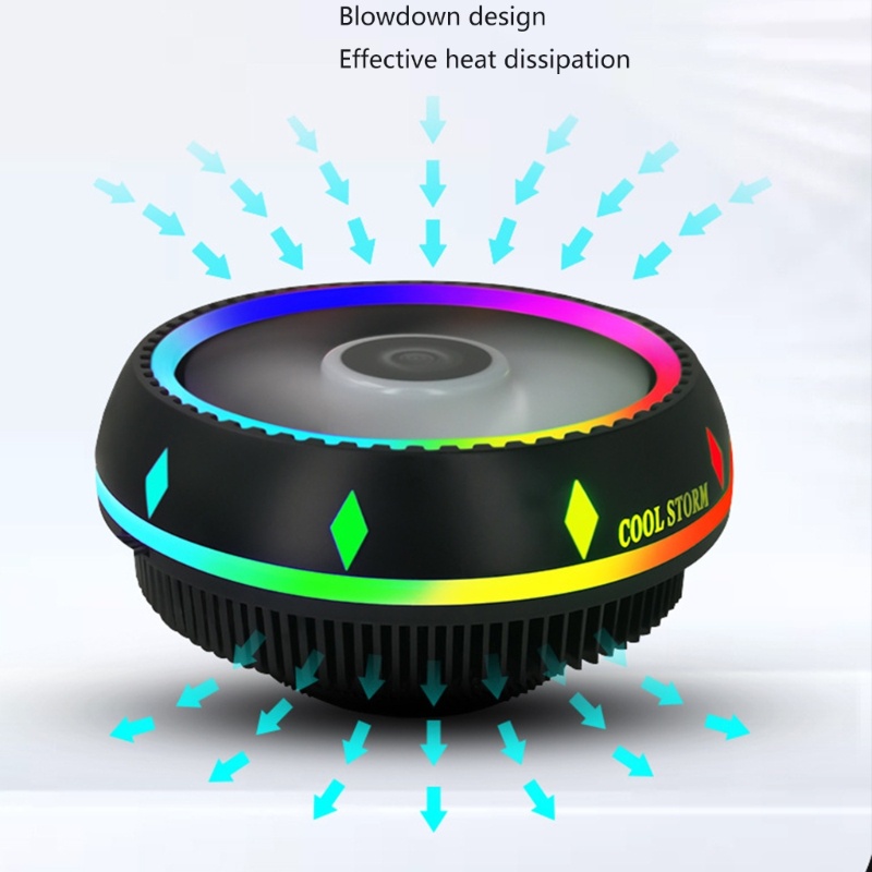 Bt Efisien CPU Cooler Aluminium Sirip LED Pendingin Udara CPU Kipas Untuk LGA1150 1151 1155 1156 1366 775 AM4 AM3+AM3 AM2+AM2 F