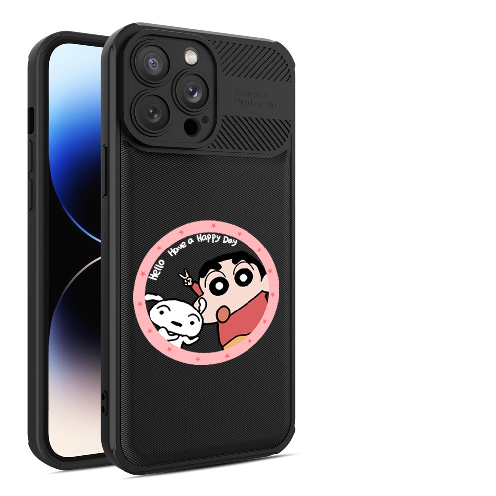 Oppo A17 A57 2022 A15 A16 A16K A76 A36 A54 A53 A12 A5S A7 A3S A52 A96 A74 A94 A37 F9 5F A1K A55 C2 Anime Doraemon Crayon Shin-chan Serat Karbon cross grain Phone Case Cover HOSTR