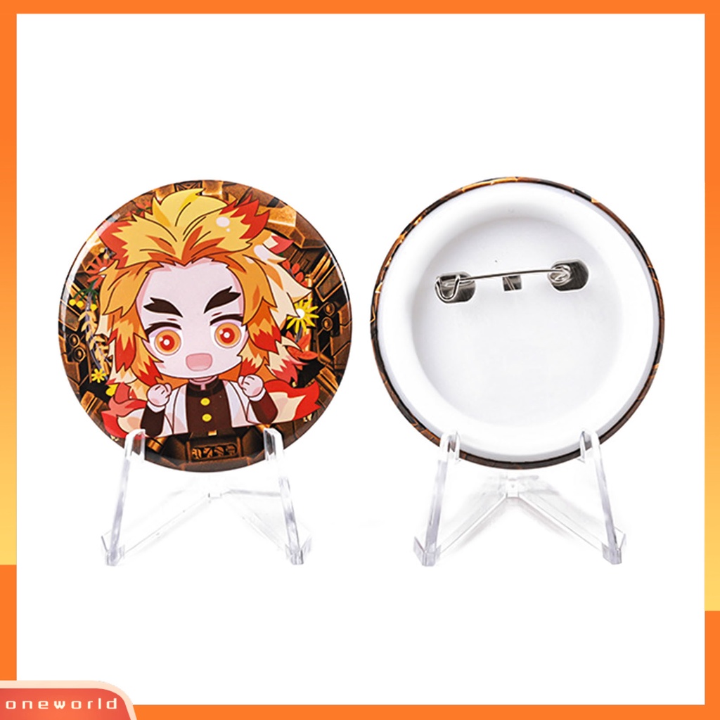 [ONE] Bulat Demon Slayer Tanjiro Figure Desain Kain Lencana Bros Pin Perhiasan Decor
