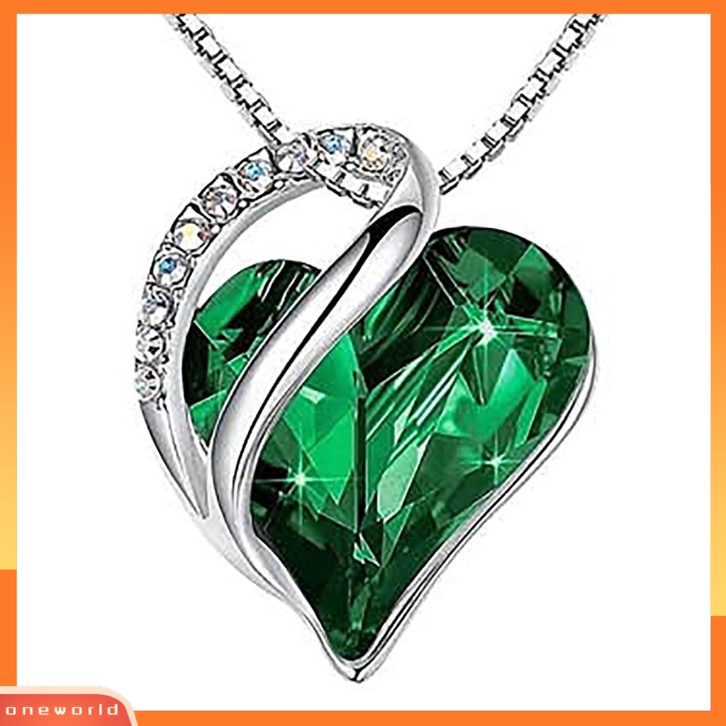 [ONE] Desain Halus Rantai Logam Wanita Kalung Geometri Yang Dapat Disesuaikan Bentuk Hati Bersinar Liontin Kalung Perhiasan Aksesoris