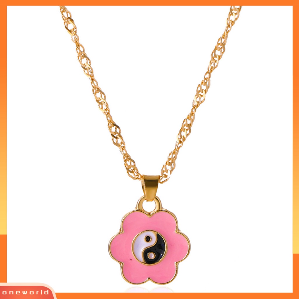 [ONE] Wanita Kalung Bunga Matahari Yin Yang Lady Adjustable Sakit Liontin Kalung Perhiasan Hadiah