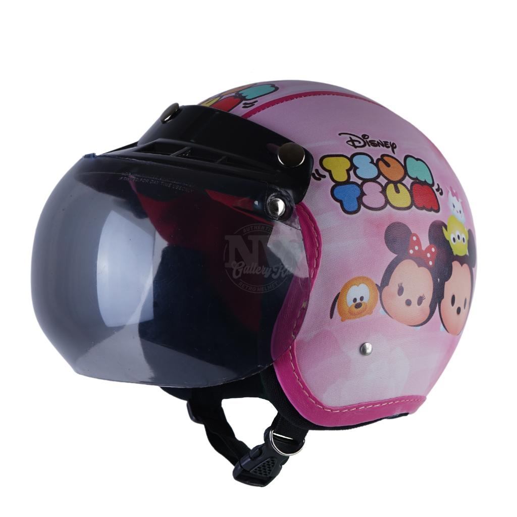 Helm Anak Perempuan 2 3 4 5 6 Tahun Bogo Retro Karakter Cewek Estetik Keren Lucu