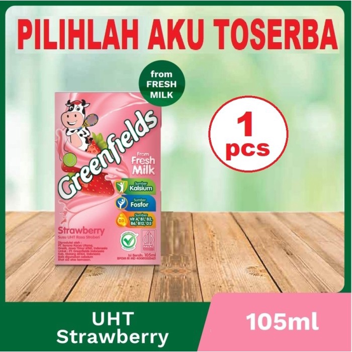 Susu Greenfields STRAWBERRY MINI 105 ml - ( HARGA 1 pcs )