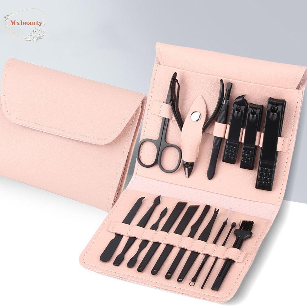 Mxbeauty Pemotong Kuku Set Stainless Steel Tahan Lama Kutikula Nipper Travel Alis Stripping Klip Perlengkapan Perawatan Kuku Manicure Tool