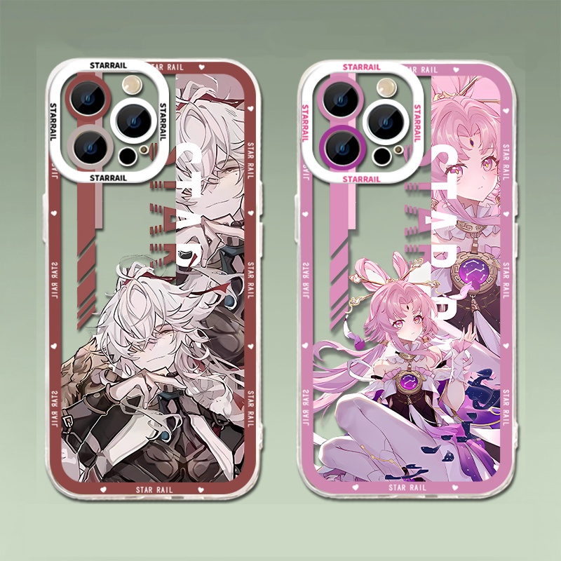 IPHONE Honkai Star Rail Himeko Fu Xuan Soft Case Kompatibel Untuk Iphone14 11 13 12 Pro Max XS XR X8 7 6S Plus Mini Jing Yuan Casing Ponsel Transparan TPU Silikon Shockproof Cover