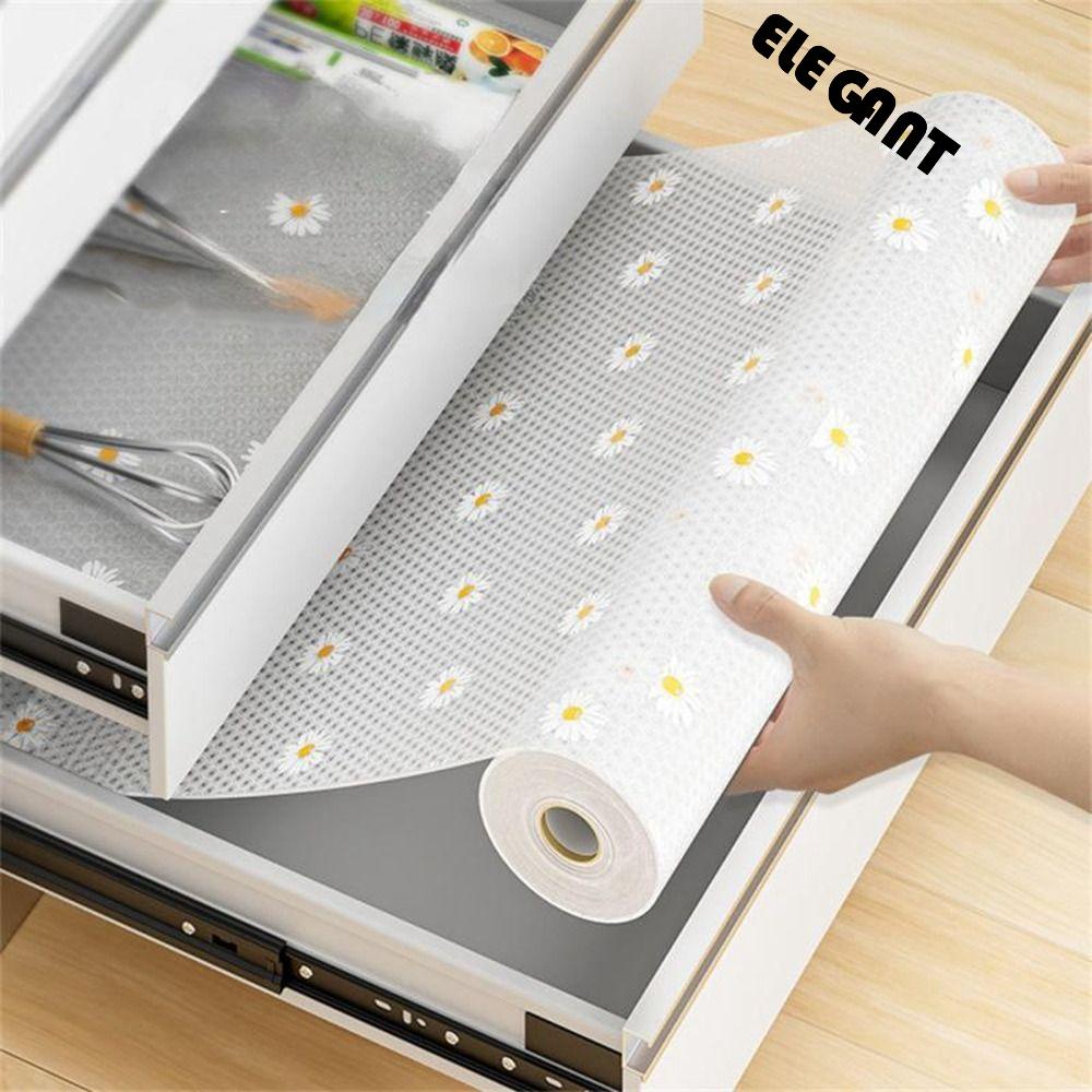 [Elegan] Tatakan Closet Anti Air Minyak Anti Lembab Gadget Dapur Daisy Jamur Alas Lemari