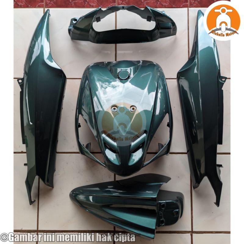 BODY YAMAHA MIO SPORTY WARNA HIJAU BOTOL / IJO BOTOL / IJO LUMUT / HIJAU LUMUT (2003-2008) FULL SET 
