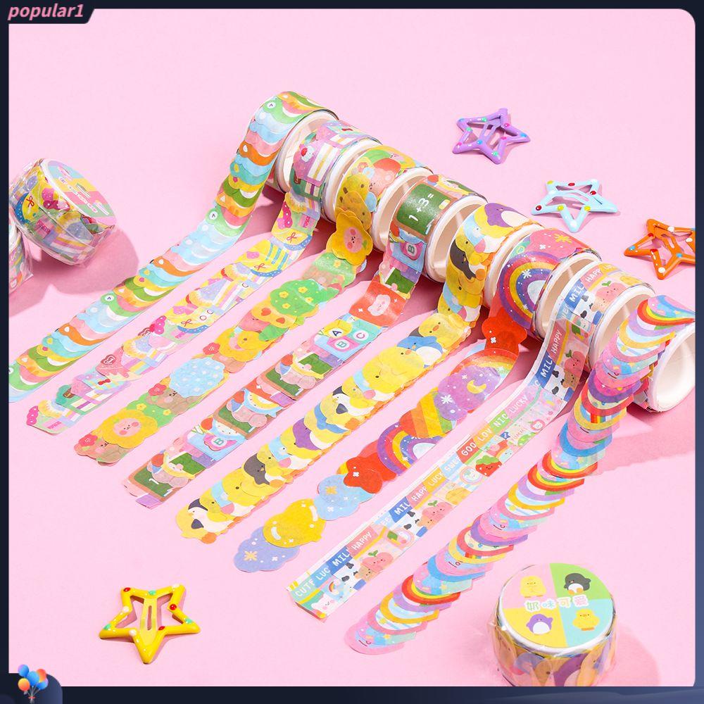 Populer Washi Tape Tearable DIY Kawaii Stiker Scrapbooking Dekoratif