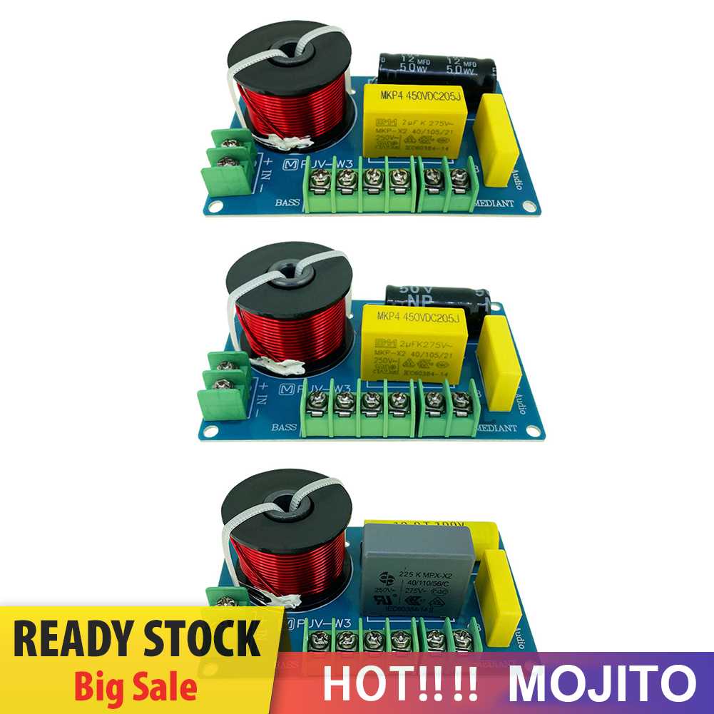 Pembagi Frekuensi Speaker 200W 3 Arah MKP Metal Film Untuk Speaker 3.5/4.5-8 Inch