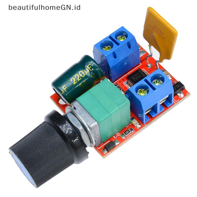 {Cantik} Mini DC 3 6 12 24 35V 5A 90W PWM DC Motor Speed Controller Module Pengatur Kecepatan Control Adjust Board Switch Modulator Lampu~