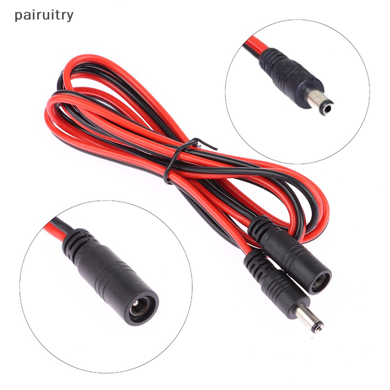 Prt 16AWG Colokan Listrik DC 5.5 x 2.1mm Female To Male Kabel Konektor Adaptor CCTV 12V 10A 120W Max. Kabel Power Extension 1.5m PRT