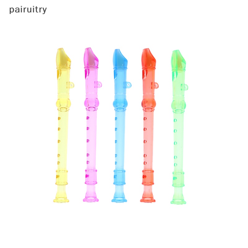 Prt 2Pcs 6 Lubang Simple Colorful Clarinet Plastik Soprano Suling Pemula Mainan Musik PRT