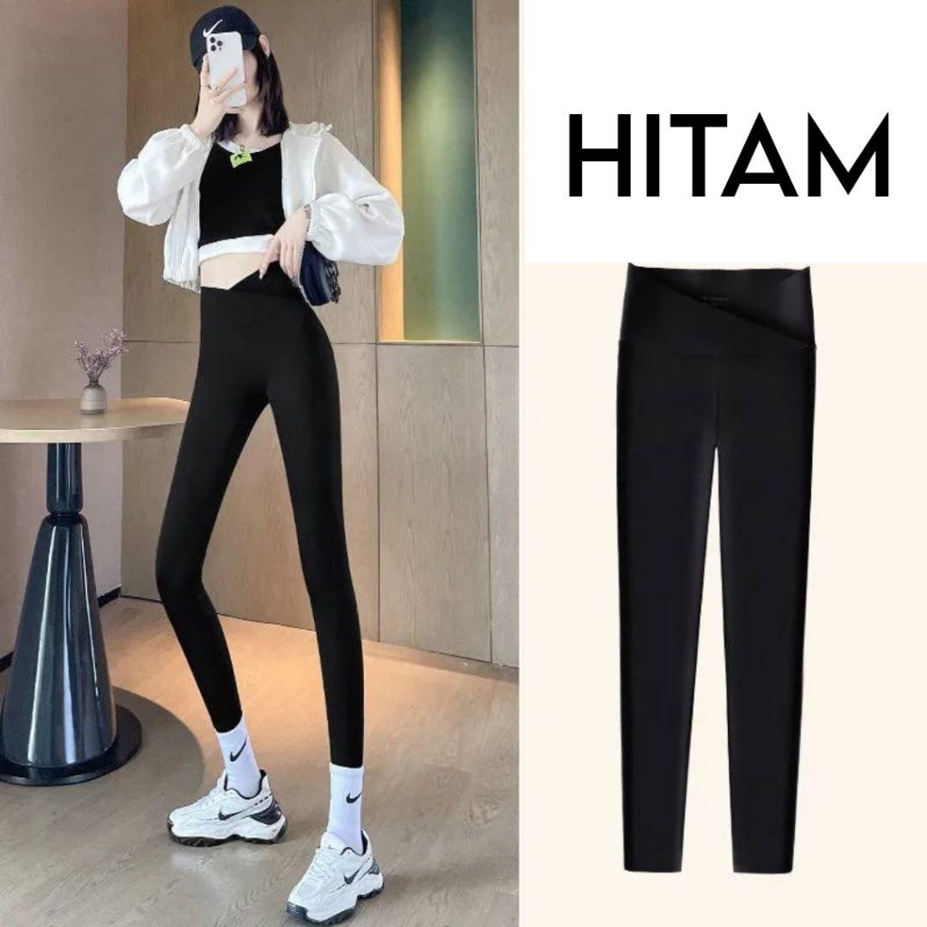 Likesun - Legging Sport Active Wear Celana legging highwaist pinggang segitiga -Olahraga SlimFit legging07