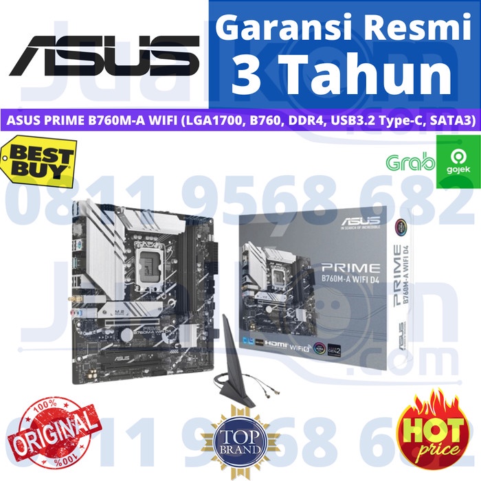 Asus PRIME B760M-A WIFI D4 LGA 1700 B760 DDR4 USB3.2 Type C SATA3