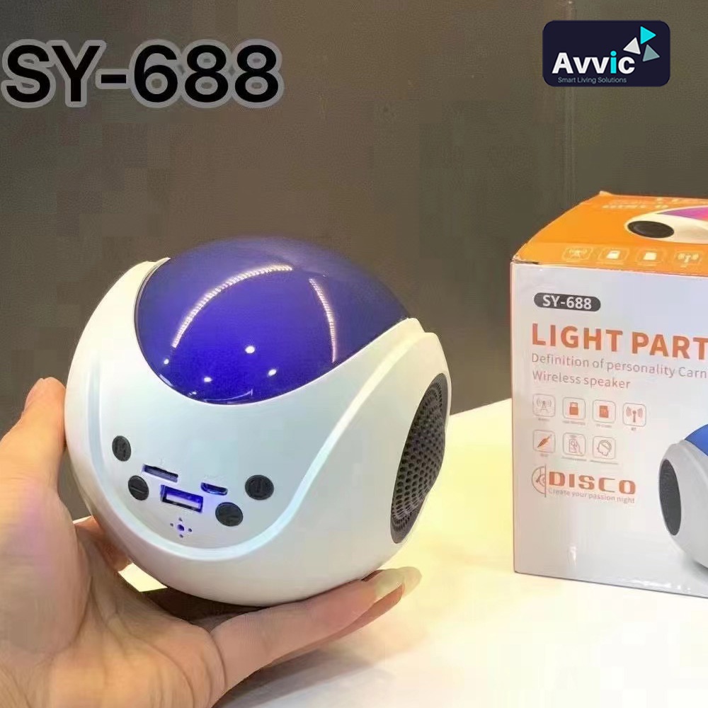 AVVIC SY-688 Speaker Bluetooth Lampu LED Wireless Speaker Light Party Disco Rechargeable