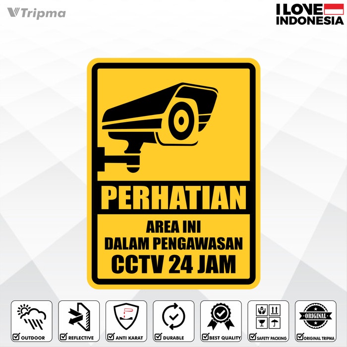 

Rambu Pengawasan CCTV 45cm x 60cm - Plat ACP 3mm - Reflective