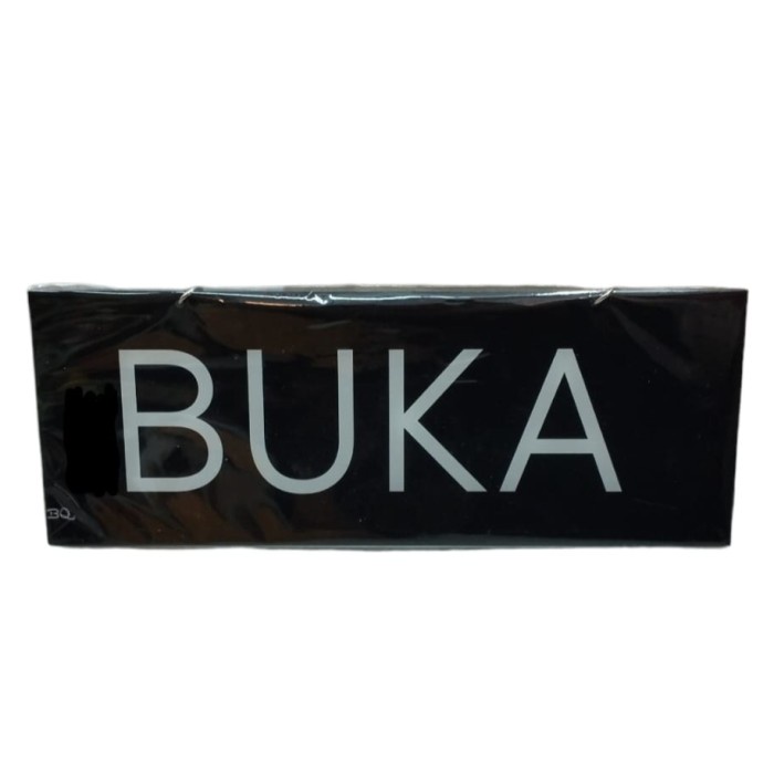 

Acrylic Boyko Tulisan Tutup Dan Buka Hitam Putih