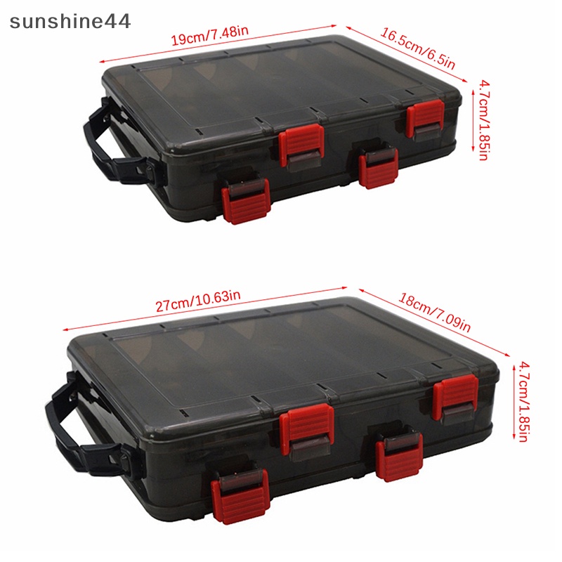 Sunshine 1buah Kotak Umpan Pancing Plastik Cumi Jig Box Fishing Tackle Case Aksesoris ID