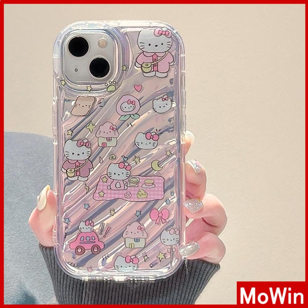 Case iPhone 14 Pro Max iPhone Case Laser Reflektif Bening Case TPU Soft Case Airbag Karakter Kartun Lucu Kompatibel dengan iPhone 13 Pro max 12 Pro Max 11 xr xs max 7Plus 8Plus