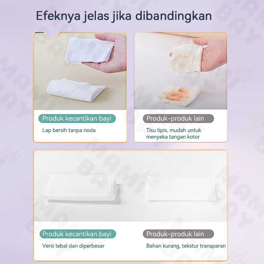 Mamibayi 8pcs/set baby wipes tisu basah mini tissue basah bayi