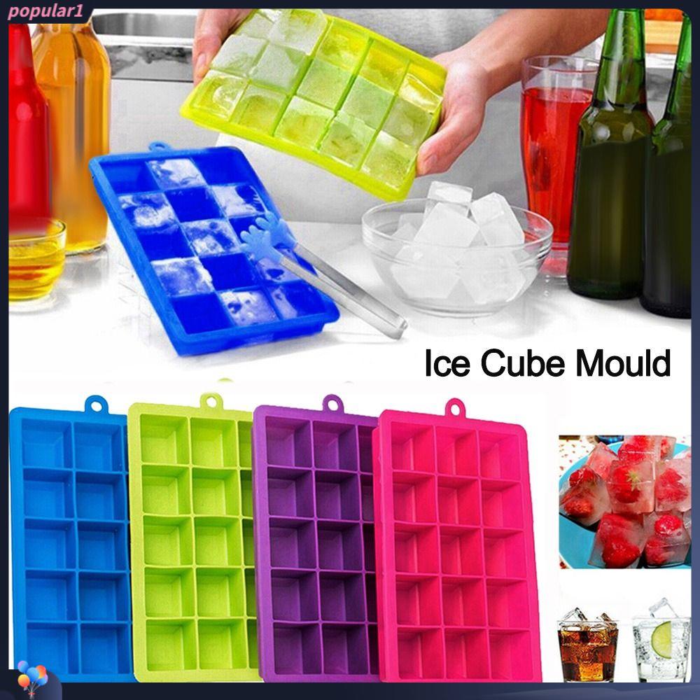 Populer Ice Cube Tray DIY Silikon Aksesoris Dapur Pembuat Es