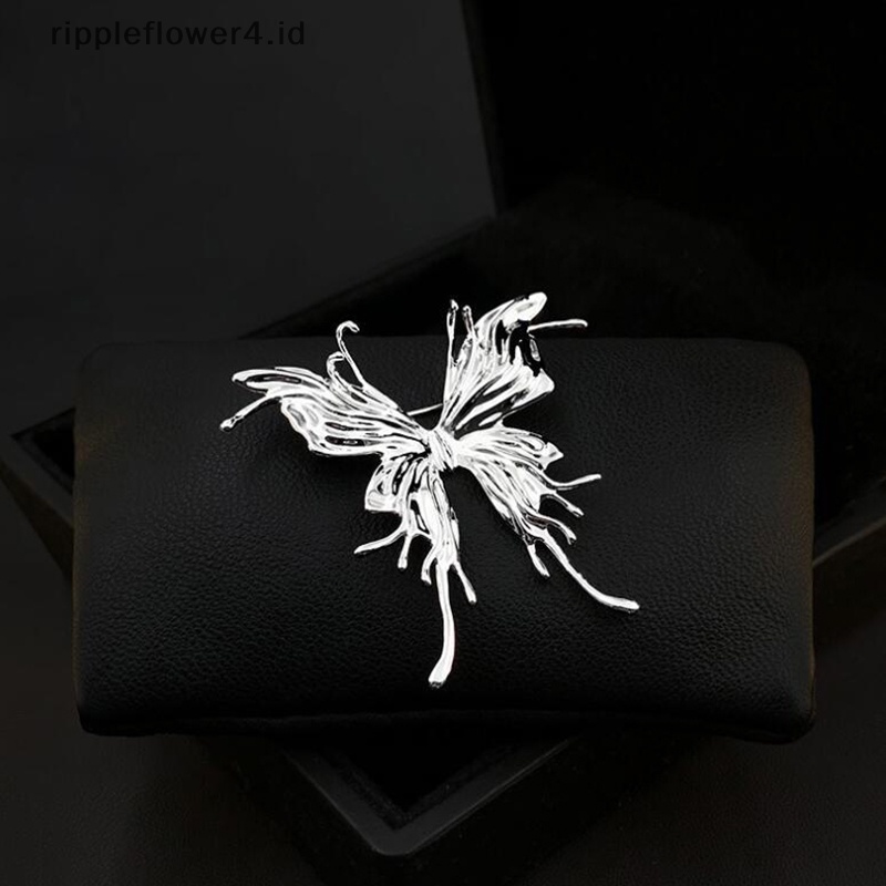 {rippleflower4.id} Kecantikan Bros Kupu-Kupu Untuk Wanita Unisex Metal Ins Gaya Serangga Pesta Kantor Bros Pin Perhiasan Hadiah~