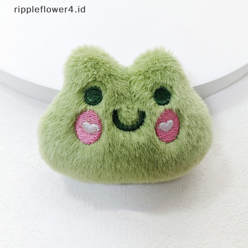 {rippleflower4.id} Kartun Lucu Boneka Plush Strange Strawberry Bear Bros Fashion Wanita Dan Anak-Anak Alas Kaki Aksesoris Pakaian~