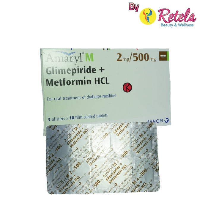 AMARYL M 2 MG/500MG 1 STRIP 10 TABLET
