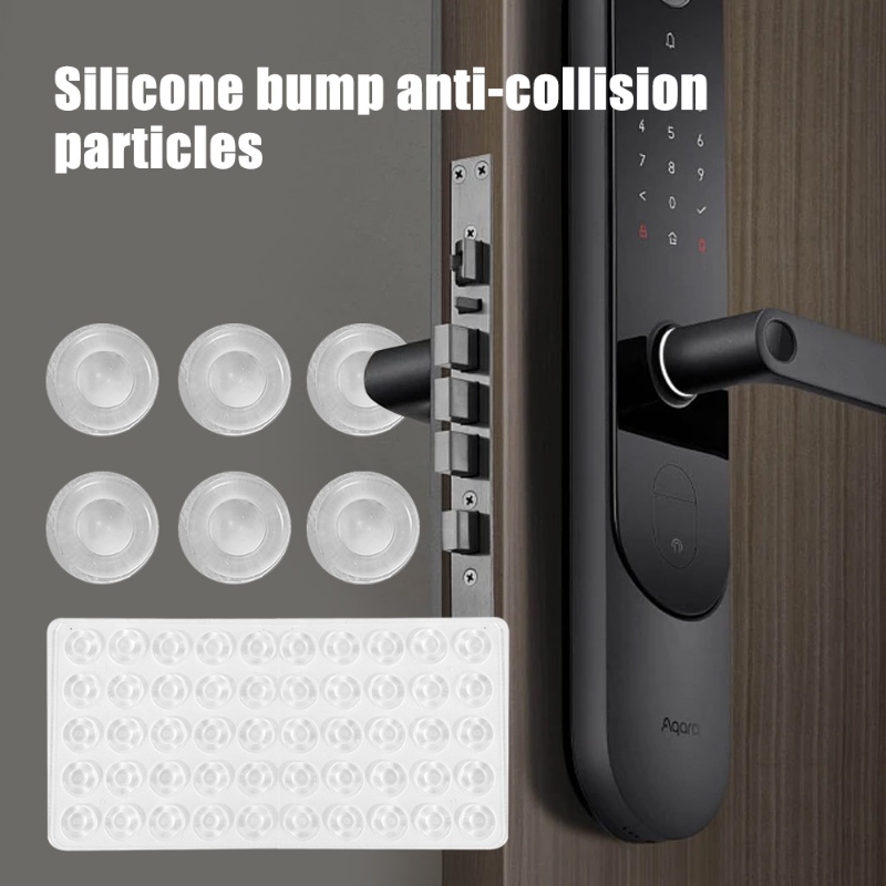 [Unggulan] Lantai Dinding Shock-proof Mute Mat Furniture Anti-Tabrakan Bantal Anti-slip Keyboard Memperbaiki Stiker Perekat Diri Silika Gel Partikel Pintu Laci Buffer Guard Pad