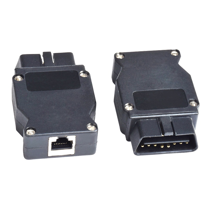 Cre Konektor OBD Profesional 16Pin OBD2 Plug Adapter Code Reader Periksa Kesalahan OBD2 Kabel Adapter Suku Cadang Kendaraan-