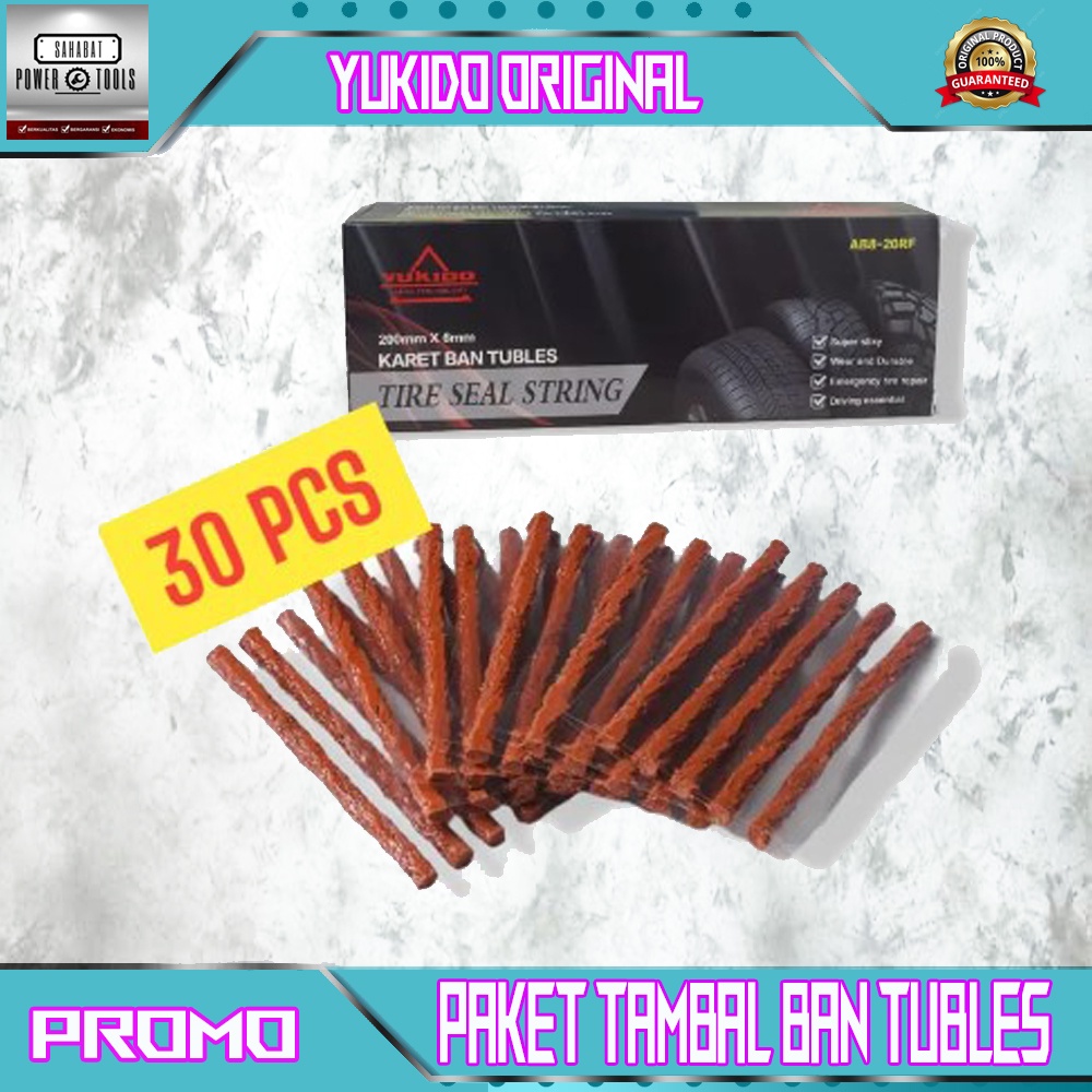 Karet Tambal Tubeless OSSIP, YUKIDO 1 Box (30 Batang)