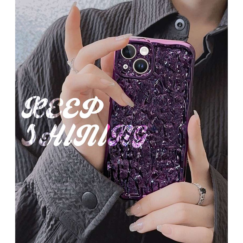 Luxury Sparkly Bling Blue Electroplated Stone pattern Soft Case IPhone 11 12 13 14 Pro Max Women's Fashion Gift Pink Rose gold Fashion Missconnie case