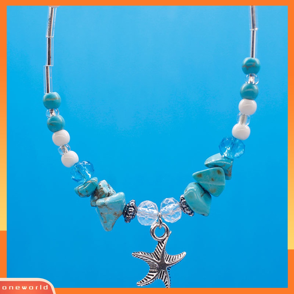 [WOD] Bohemian Wanita Bintang Laut Manik-Manik Gelang Kaki Pantai Rantai Gelang Ankle Perhiasan Hadiah