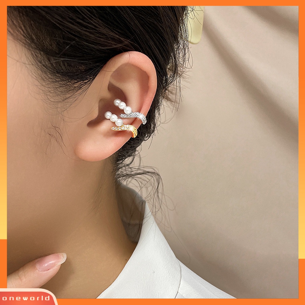 [WOD] 1pc Anting Pengerjaan Halus All-match Indah Menawan Elegan Halus Anting Klip Untuk Pacaran