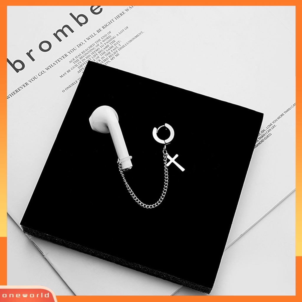 [WOD] 1pc Anting Anti Hilang Universal Cocok Mudah Digunakan Tali Anting Earphone Stainless Steel Non-slip Untuk Pakaian Sehari-Hari