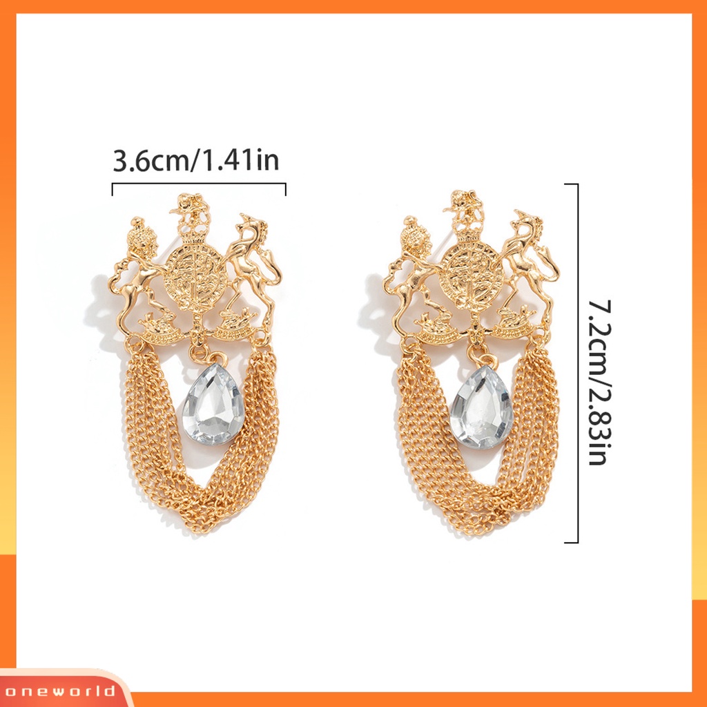 [WOD] 1pasang Anting Tusuk Glossy Klasik Berlian Imitasi Modis Wanita Earrings Studs Untuk Pakaian Pacaran