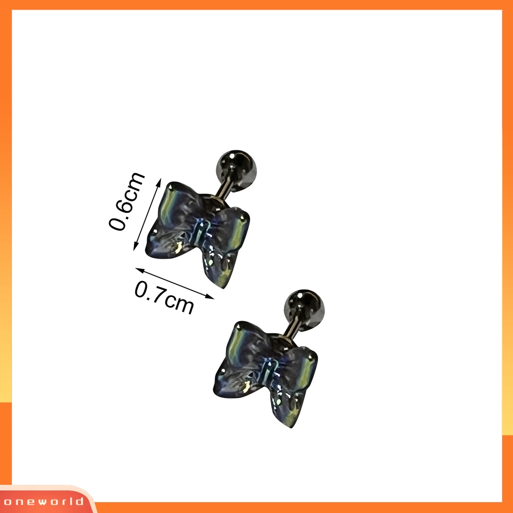 [WOD] 3pcs Ear Studs Eye-catching Charming Resin Wanita Stud Cincin Telinga Piercing Perhiasan Dekor Untuk Gadis