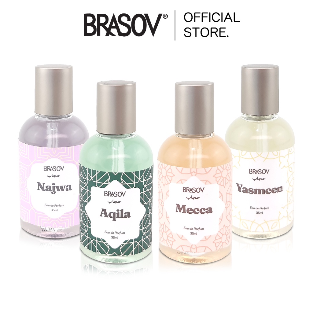 BRASOV Hijab Parfum Wanita 35 ML Eau De Parfum Fragrance Parfum Spray Halal BPOM
