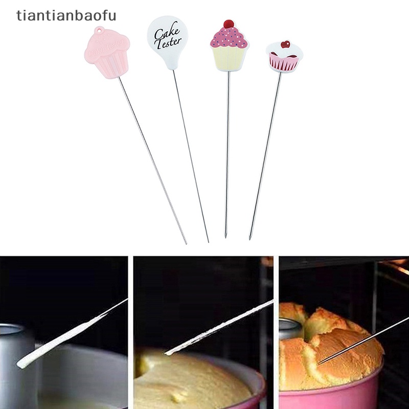 [tiantianbaofu] 1pc Tester Kue Probe Tusuk Baking Checker Cupcake Roti Stainless Steel Alat Butik