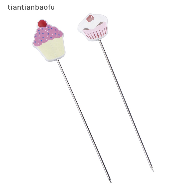 [tiantianbaofu] 1pc Tester Kue Probe Tusuk Baking Checker Cupcake Roti Stainless Steel Alat Butik