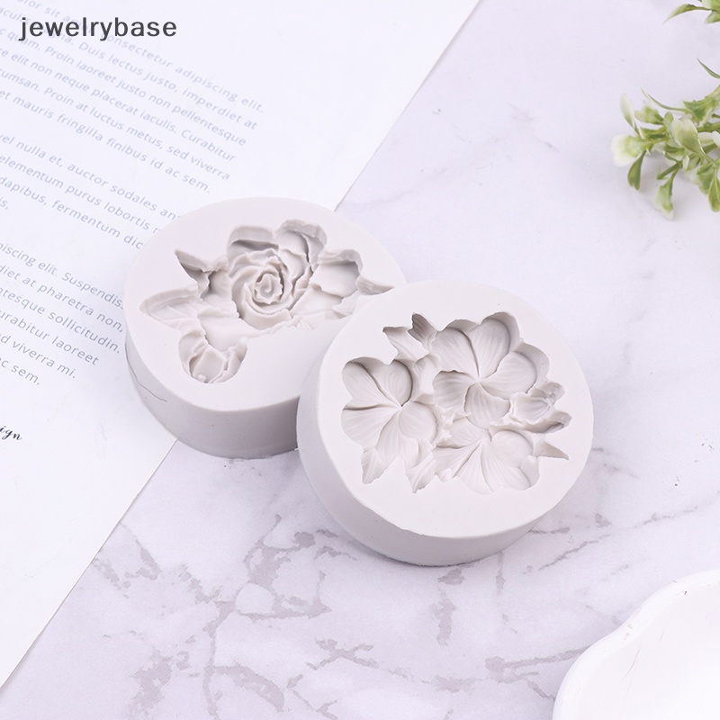 [jewelrybase] Cetakan Silikon Bentuk Bunga DIY Gardenia Plumeria Rubra Kue Sabun Fondant Mold Butik