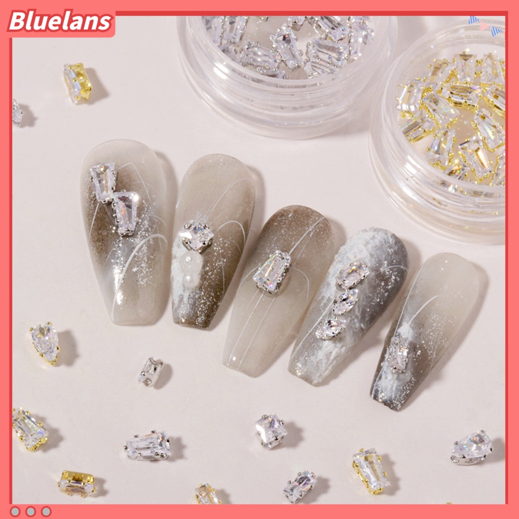 [BLM] 20pcs /Box Hiasan Kuku Glitter Nail Art Cubic Zirconia Shiny Nail Rhinestone Jewelry Ornamen Untuk Wanita