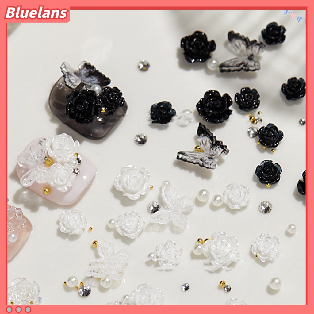 [BLM] 1kotak Hiasan Kuku Tampil Realistis Efek Visual Mengkilap Bentuk Kreatif Tidak Luntur Ornamen Kuku Camelia 3D DIY Desain Manicure Untuk Salon Kuku