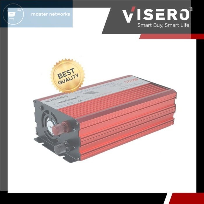 Visero VIO-500W PSW Power Inverter Pure Sine Wave 500 Watt DC12V to AC