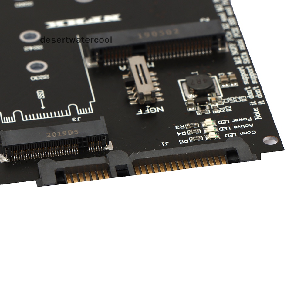 Deid M.2 NGFF MSATA SSD to SATA 3.0 Adapter 2in1 Converter Card Untuk PC Laptop Martijn